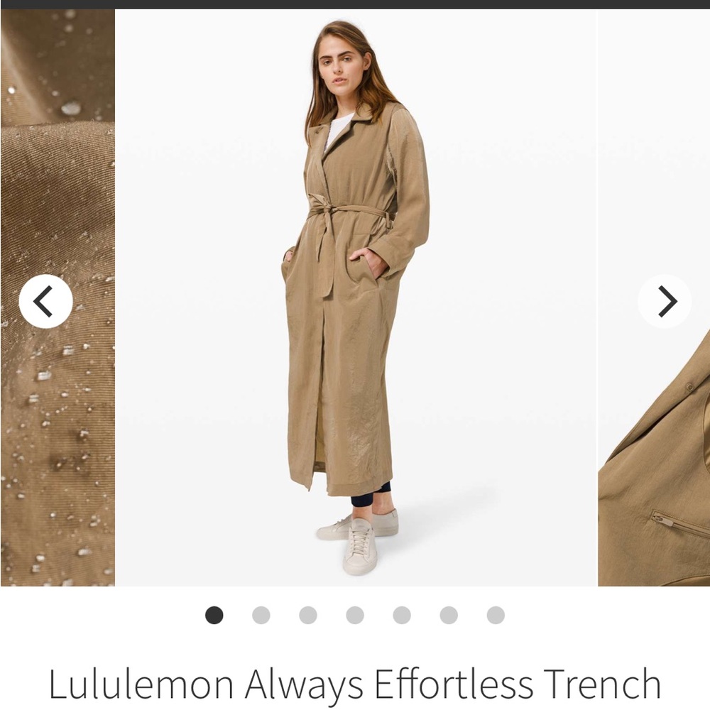 Lululemon Always Effortless Trench Jacket Size 8 Frontier